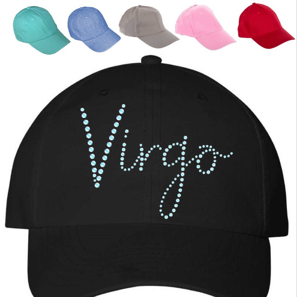 Rhinestone Virgo Zodiac Cap